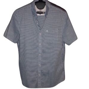 Men’s ORIGINAL PENGUIN short sleeve button collar stripe shirt medium